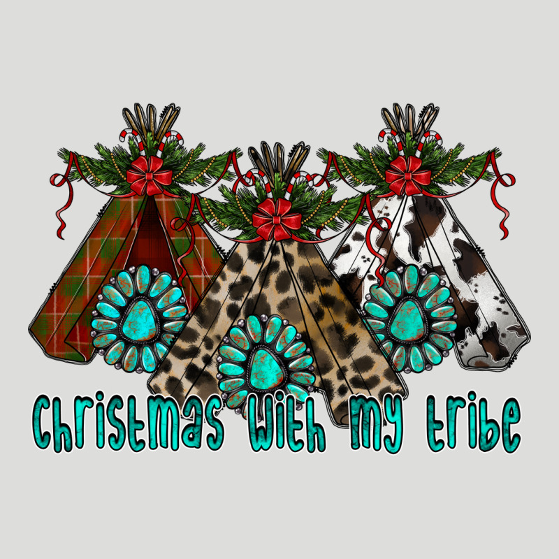 Christmas With Tribe Zipper Hoodie by CowhideDigitalArt | Teevron