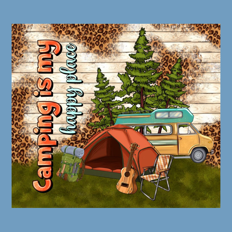 Camping Is My Happy Place Urban Heavy Tee by TumblerDesignByShophia | Teevron