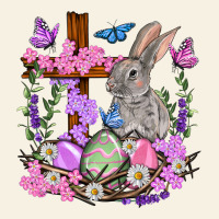 Easter Eggs And Bunny With Cross Easter Day Vintage Tee | Teevron