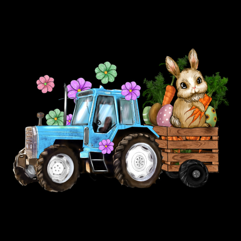 Easter Tracktor Bunny Carrot Flowers  Egg Ladies Tee by RanaPortraitStore | Teevron