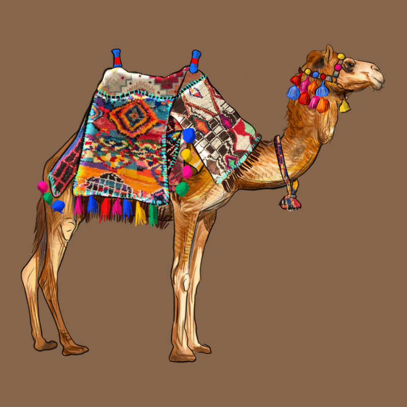 Camel With Colorful Saddle Premium Tee by BarkalooDesign | Teevron