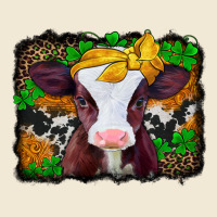 St Patricks Baby Cow With Leopard Background Premium Tee | Teevron