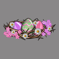Easter Eggs And Crown Of Thorns Easter Day Vintage Tee | Teevron