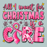 All I Want For Christmas Is A Cure Breast Cancer Heavy Core Tee | Teevron