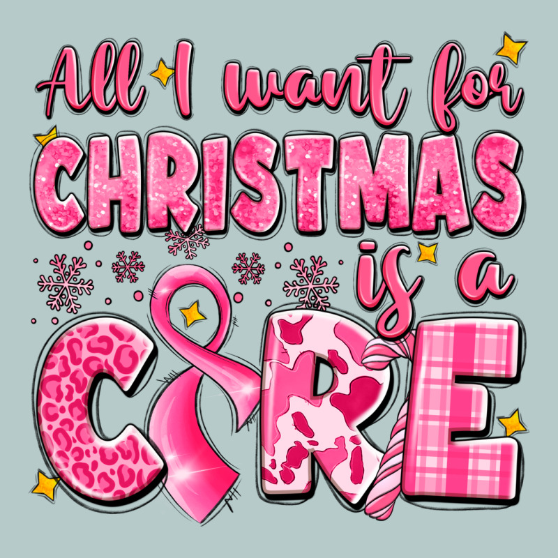 All I Want For Christmas Is A Cure Breast Cancer Heavy Core Tee by LillyAllenDesigns | Teevron