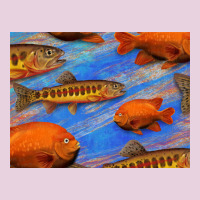 California Golden Trout Garibaldi Fish Background Ladies Tee | Teevron