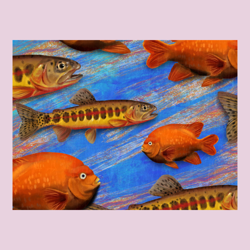 California Golden Trout Garibaldi Fish Background Ladies Tee by Bettercallsaul | Teevron
