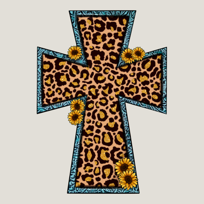 Leopard Sunflower Cross Heavy Core Tee by JahusDesignShop | Teevron