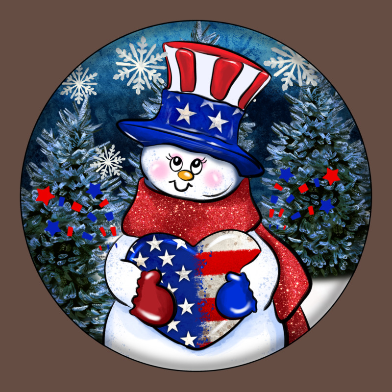 Patriotic Snowman Ornament 4th Of July Long Sleeve Tee by HowdyJamesFarm | Teevron