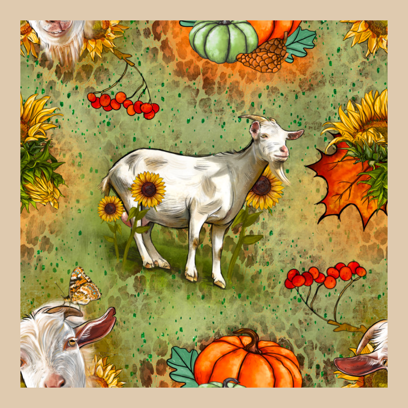 Fall Goats Seamless Pattern Heavyweight Sweatshirt by BundleAndBundleShop | Teevron