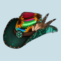 Aztec Sunflower Cowboy Hat Ladies Tee | Teevron