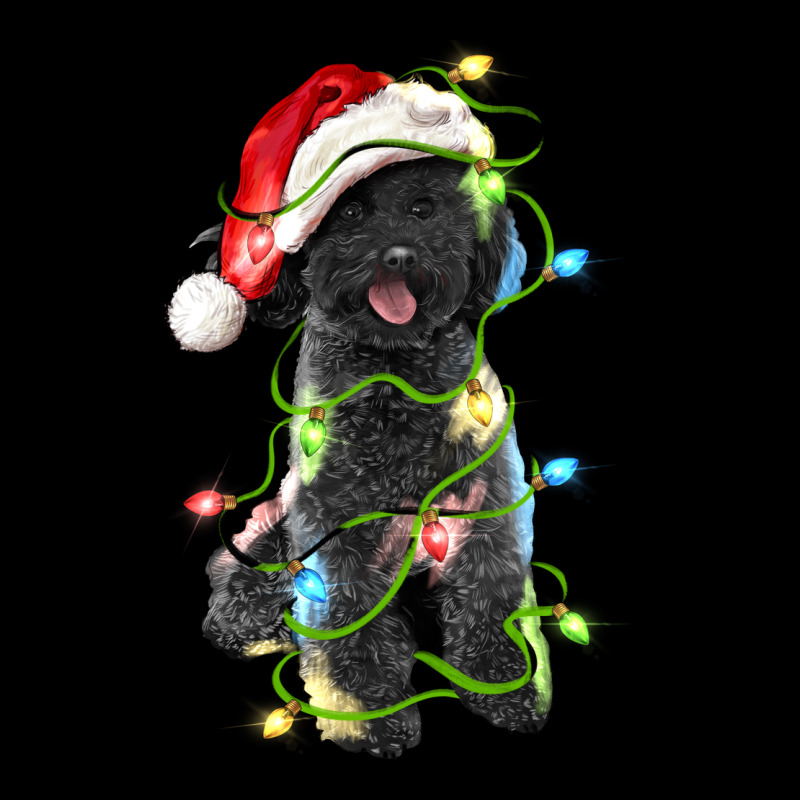 Christmas Black Poodles Dog Heavy Core Tee by LillyAllenDesigns | Teevron