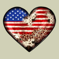 Western Usa Flag Heart Heavy Core Tee | Teevron