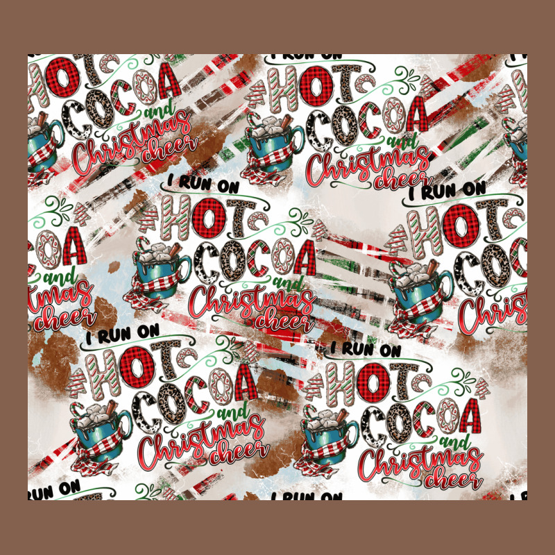 Hot Cocoa Christmas Cheer Pattern Zipper Hoodie by CowhideDigitalArt | Teevron