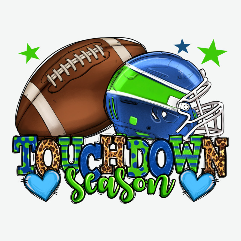 Touchdown Season American Football Green And Blue Urban Heavy Tee by HowdyJamesFarm | Teevron