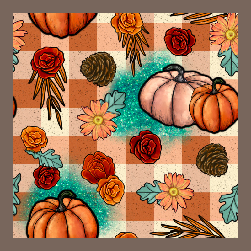 Floral Pumpkins Seamless Pattern Premium Hoodie by BundleAndBundleShop | Teevron