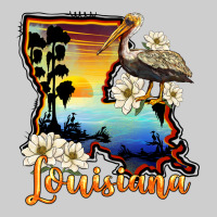 Louisiana  Sunset Map Magnolia Premium Tee | Teevron