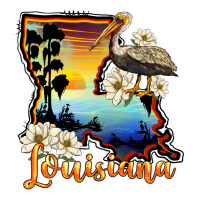 louisiana  sunset map magnolia | Teevron