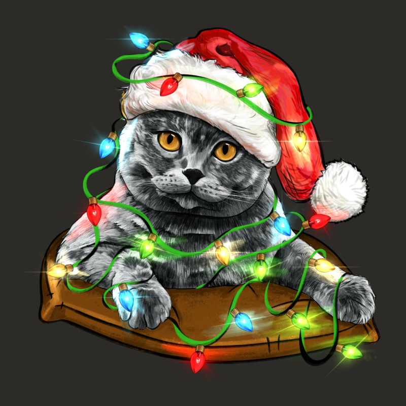 Christmas Scottish Fold Cat Heavy Core Tee by LillyAllenDesigns | Teevron