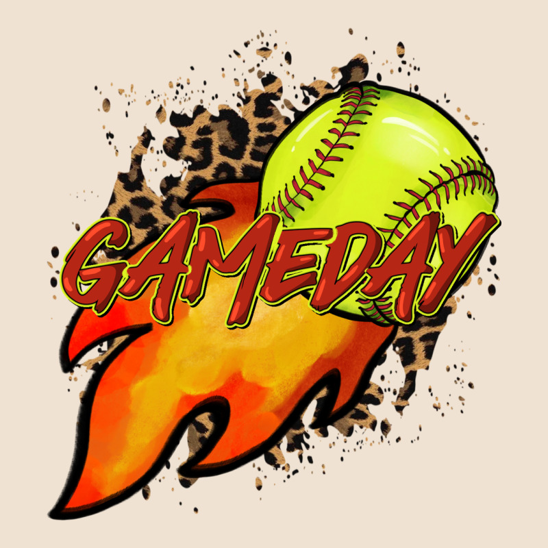 Softball Game Day Leopard Fire And Ball Urban Heavy Tee by HowdyJamesFarm | Teevron