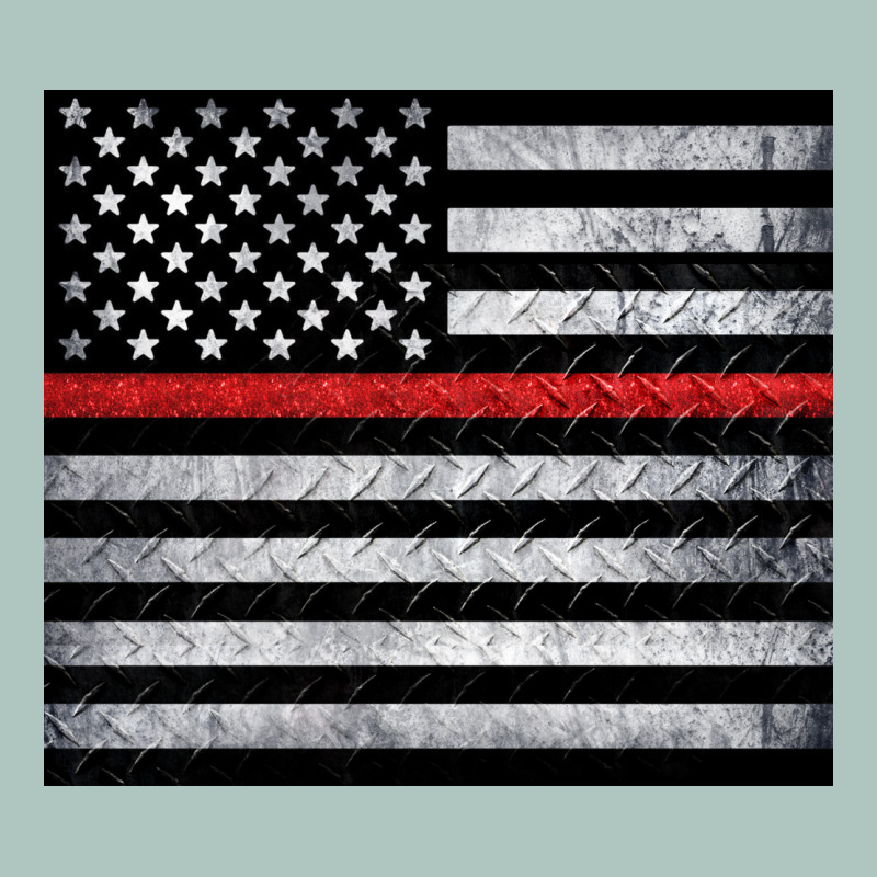Thin Red Line American Flag Metal Floor Premium Sweatshirt by Artiststas | Teevron