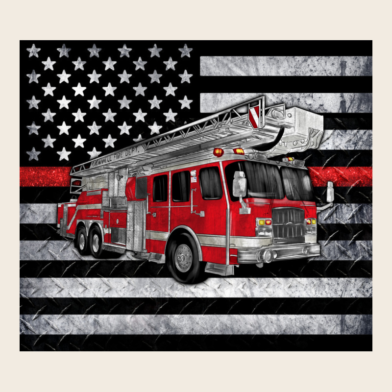 Thin Red Line American Flag Fire Truck Premium Sweatshirt by Artiststas | Teevron