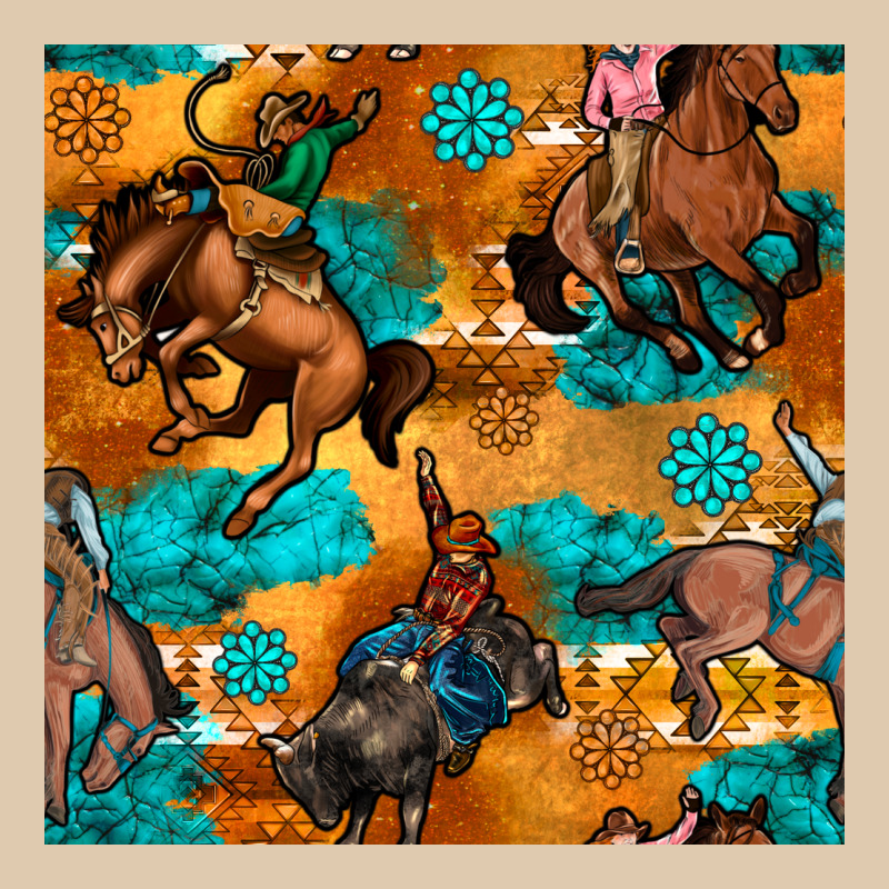 Cowboy Rodeo Seamless Pattern Heavyweight Sweatshirt by BundleAndBundleShop | Teevron