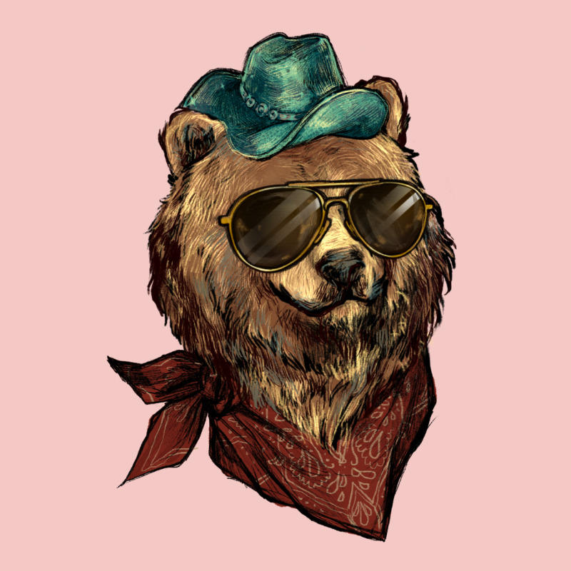 Bear Cowboy Bandana Glasses Urban Heavy Tee by HowdyJamesFarm | Teevron
