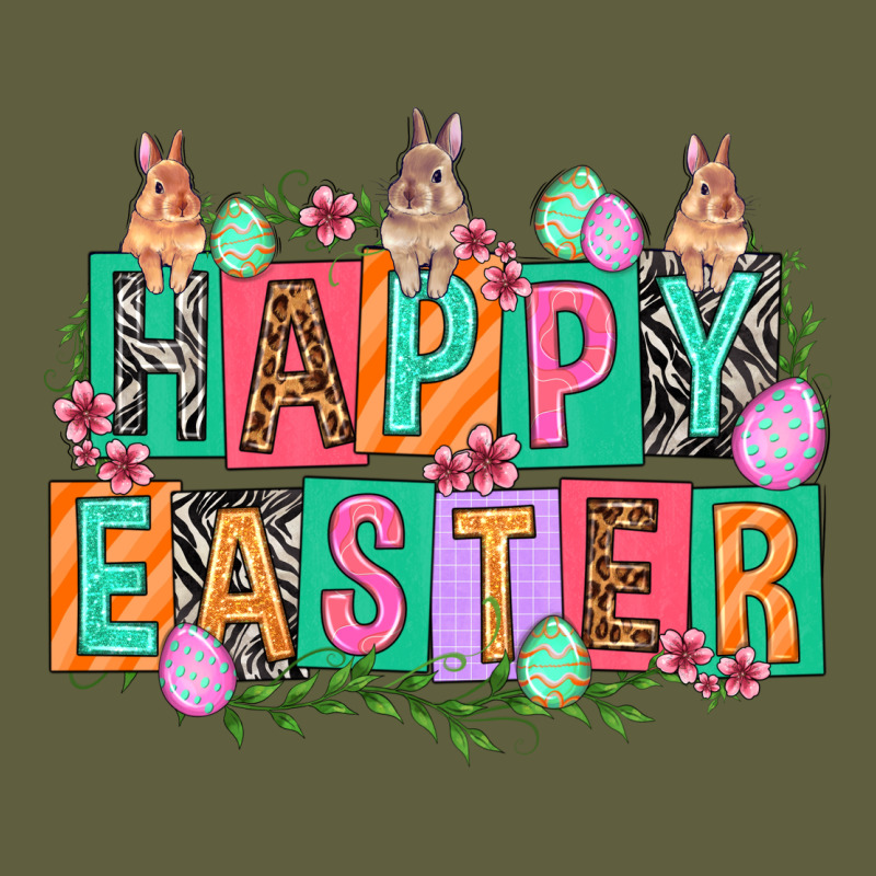 Happy Easter With Plate Letters Easter Day Vintage Tee by HowdyJamesFarm | Teevron