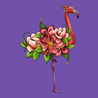 Flamingo With Tropical Flowers Premium Sweatshirt | Teevron
