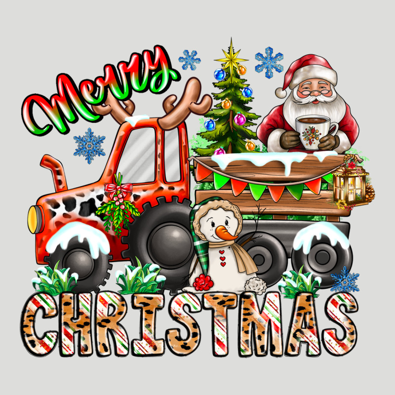 Merry Christmas  Tractor Zipper Hoodie by CowhideDigitalArt | Teevron