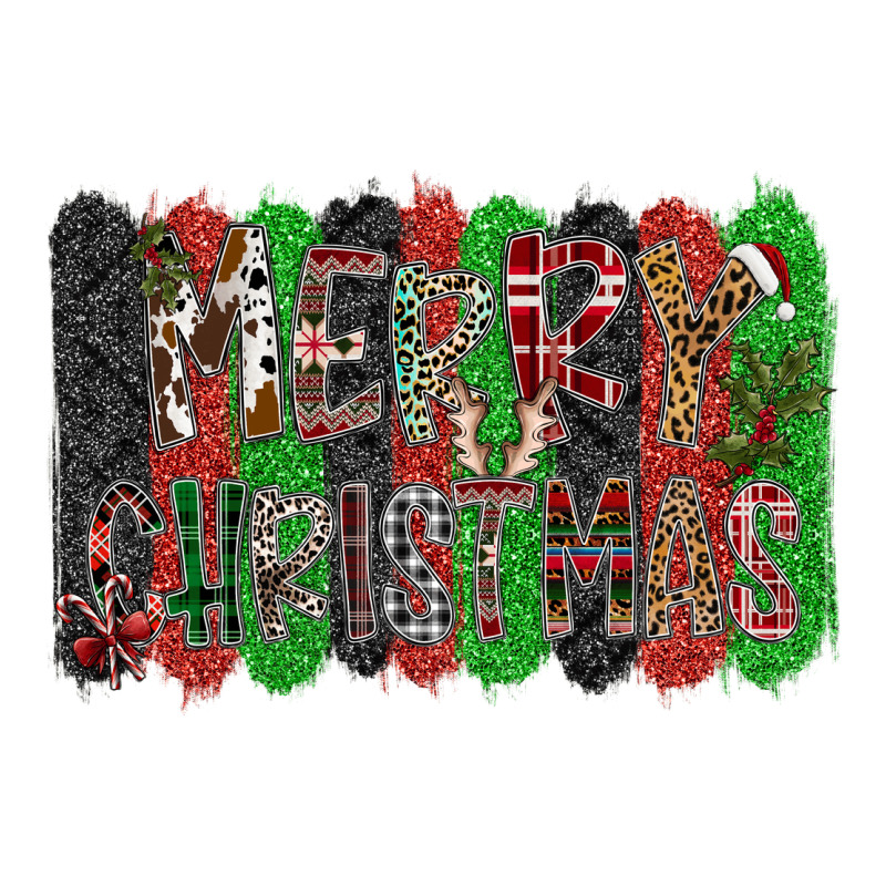 Merry Christmas Zipper Hoodie by CowhideDigitalArt | Teevron