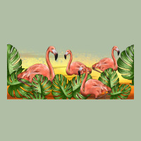 Flamingos With Sunset Urban Heavy Tee | Teevron