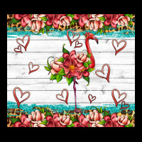 Flamingo With Tropical Flowers Premium Sweatshirt | Teevron