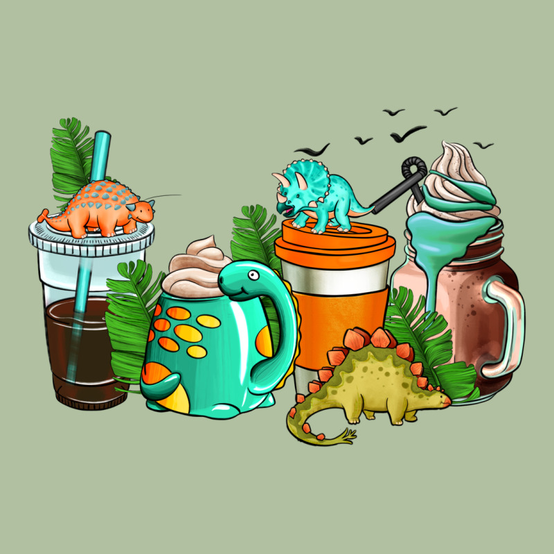 Dinosaur Coffee Cups Urban Hoodie by AdoDesignShop | Teevron