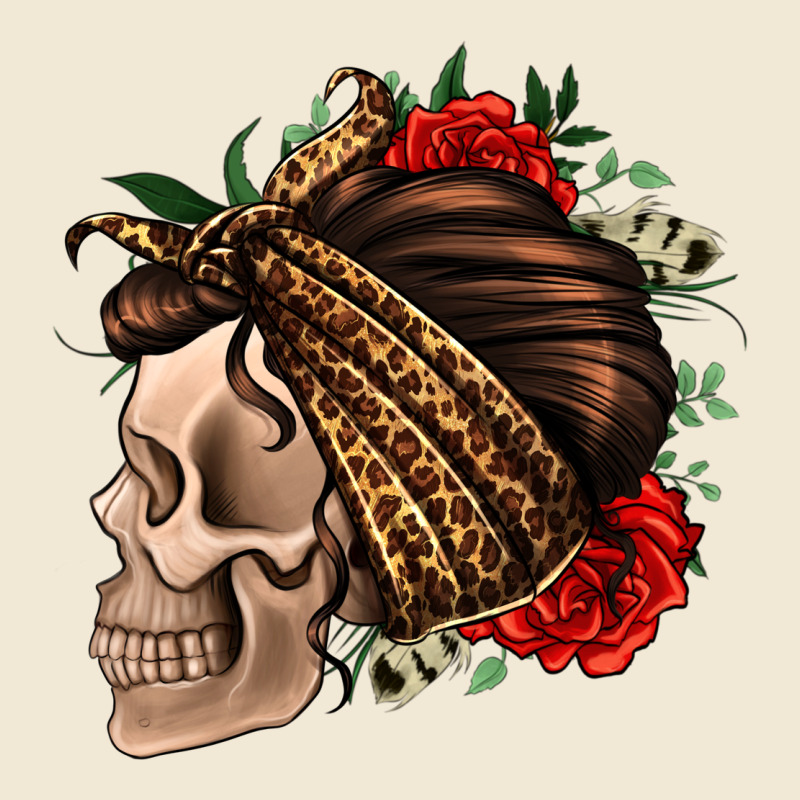 Leopard Bandana And Roses Skull Premium Tee by Jasminsmagicworld | Teevron
