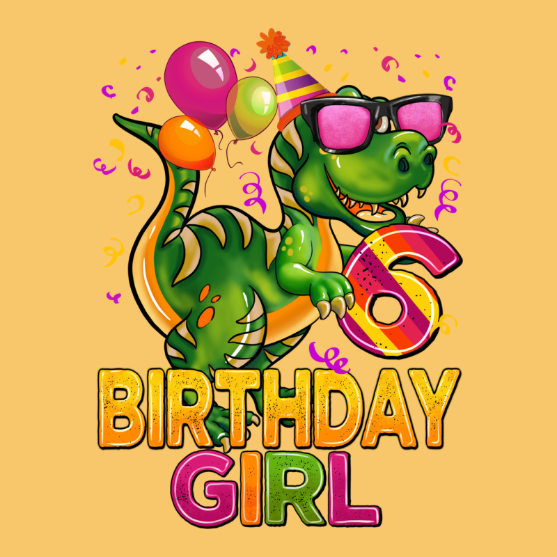 6th Birthday Girl T Rex Pink Vintage Hoodie by CowGirlArtShop | Teevron