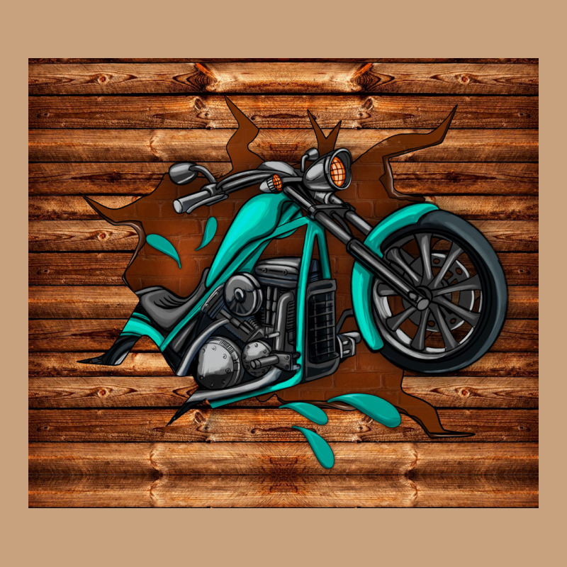 Woodgrain Motorcycle Vintage Tee by TumblerDesignByShophia | Teevron