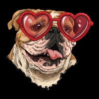 English Bulldog With Love Glass Ladies Tee | Teevron