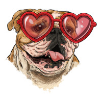 English bulldog with love glass | Teevron