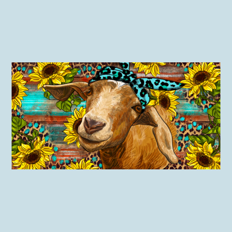 Goat With Sunflowers And Leopard Ladies Tee by RanaPortraitStore | Teevron