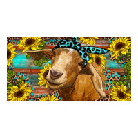 Goat with sunflowers and leopard | Teevron