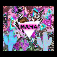 Mama Cowboy Western Animal Pattern Neon Heavy Core Tee | Teevron