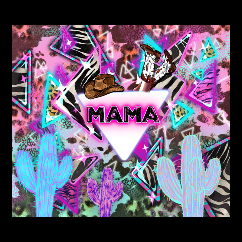 Mama Cowboy Western Animal Pattern Neon Heavy Core Tee by LillyAllenDesigns | Teevron