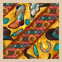 Western Cowboy Bull Skull Seamless Pattern Heavyweight Sweatshirt | Teevron