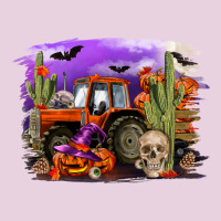 Halloween Tractor Ladies Tee | Teevron