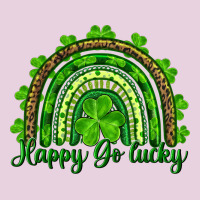 Saint Patricks Day Happy Go Lucky Rainbow Ladies Tee | Teevron