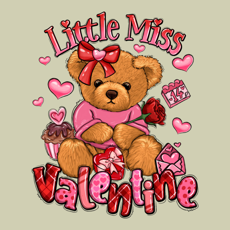 Little Miss Valentine Teddy Bear Heavy Core Tee by LillyAllenDesigns | Teevron