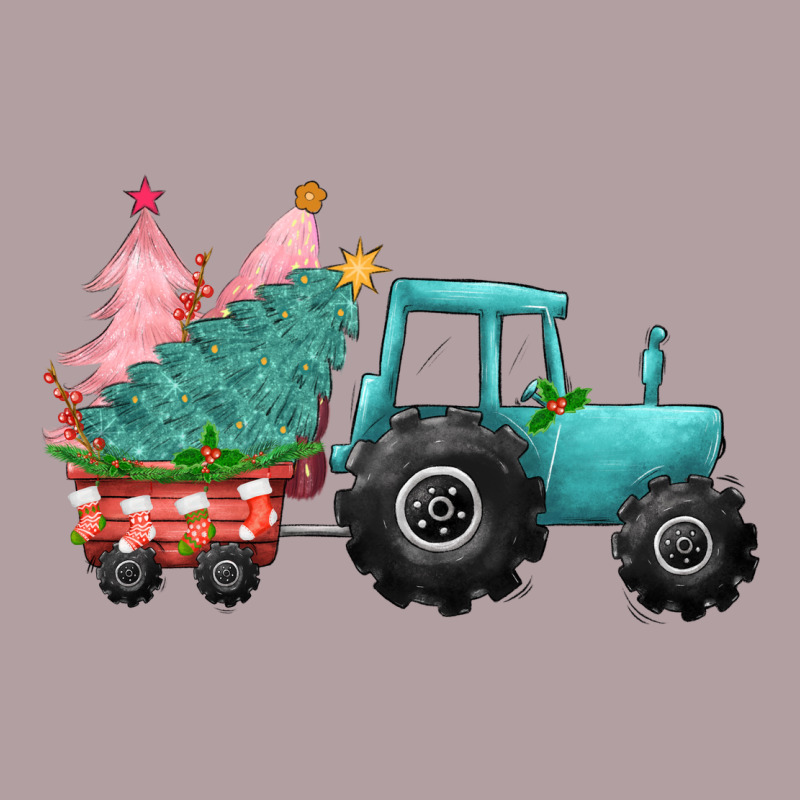 Christmas Tree Tractor Vintage Hoodie by CowGirlArtShop | Teevron