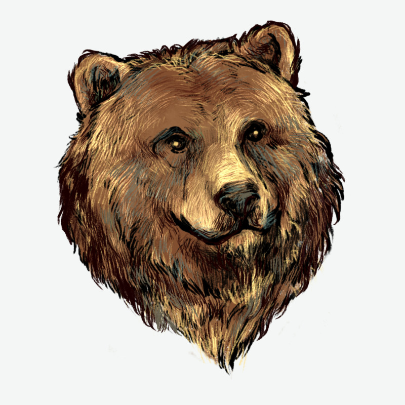 Grizzly Bear Head Urban Heavy Tee by HowdyJamesFarm | Teevron